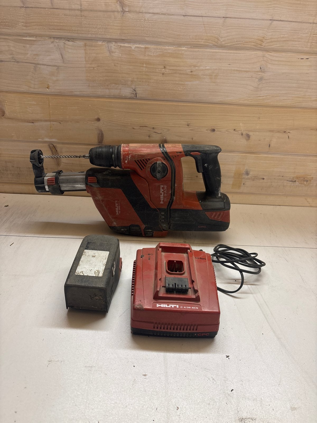 Hilti TE 6-A36 Accu Boorhamer met Accu en Lader, Ophalen, Boor- en/of Breekhamer, Klopboormechanisme, Gebruikt