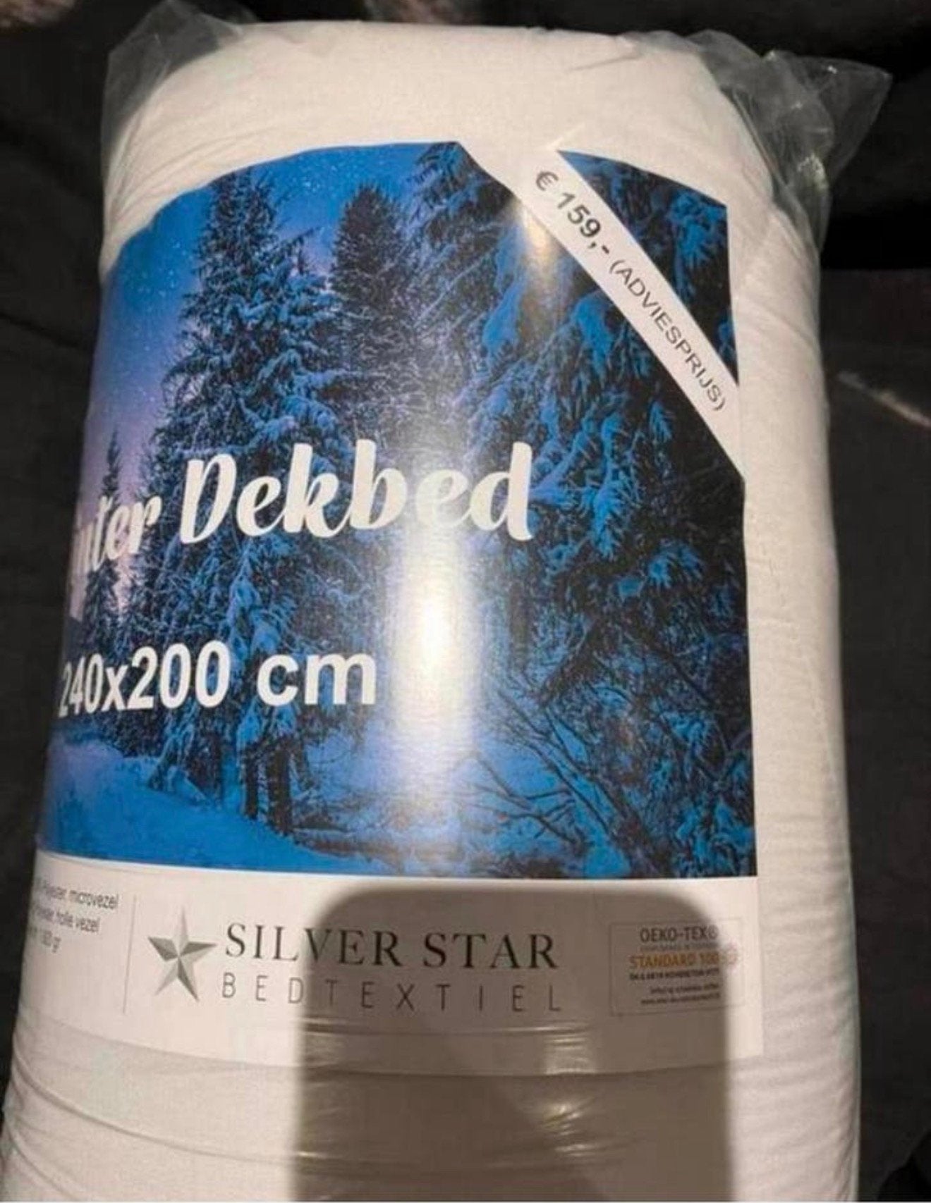 Silverstar dekbed lits jumeaux nieuw 240 x 200, Ophalen, Wit, Deken of Dekbed, Nieuw