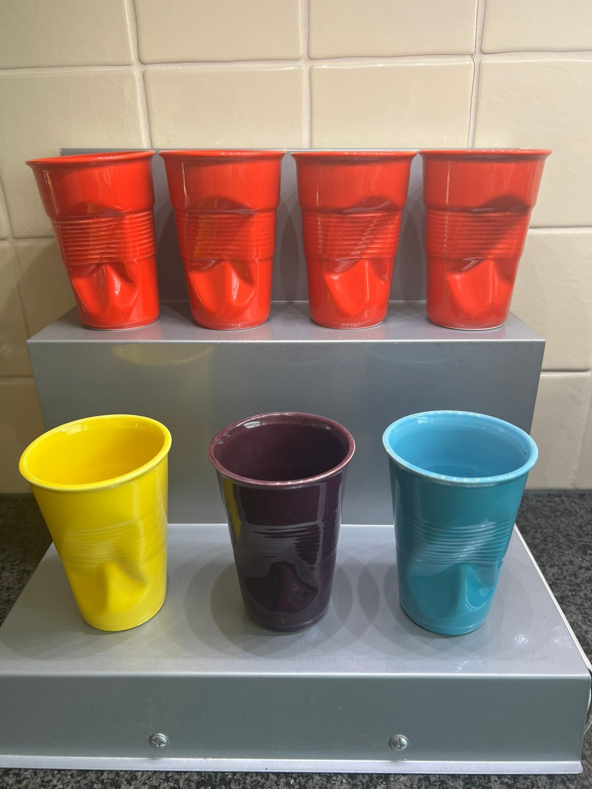 Grote Latte Macchiato Deuk bekers Revol France, Nieuw, Ophalen of Verzenden, Overige stijlen, Kop(pen) en/of Schotel(s)