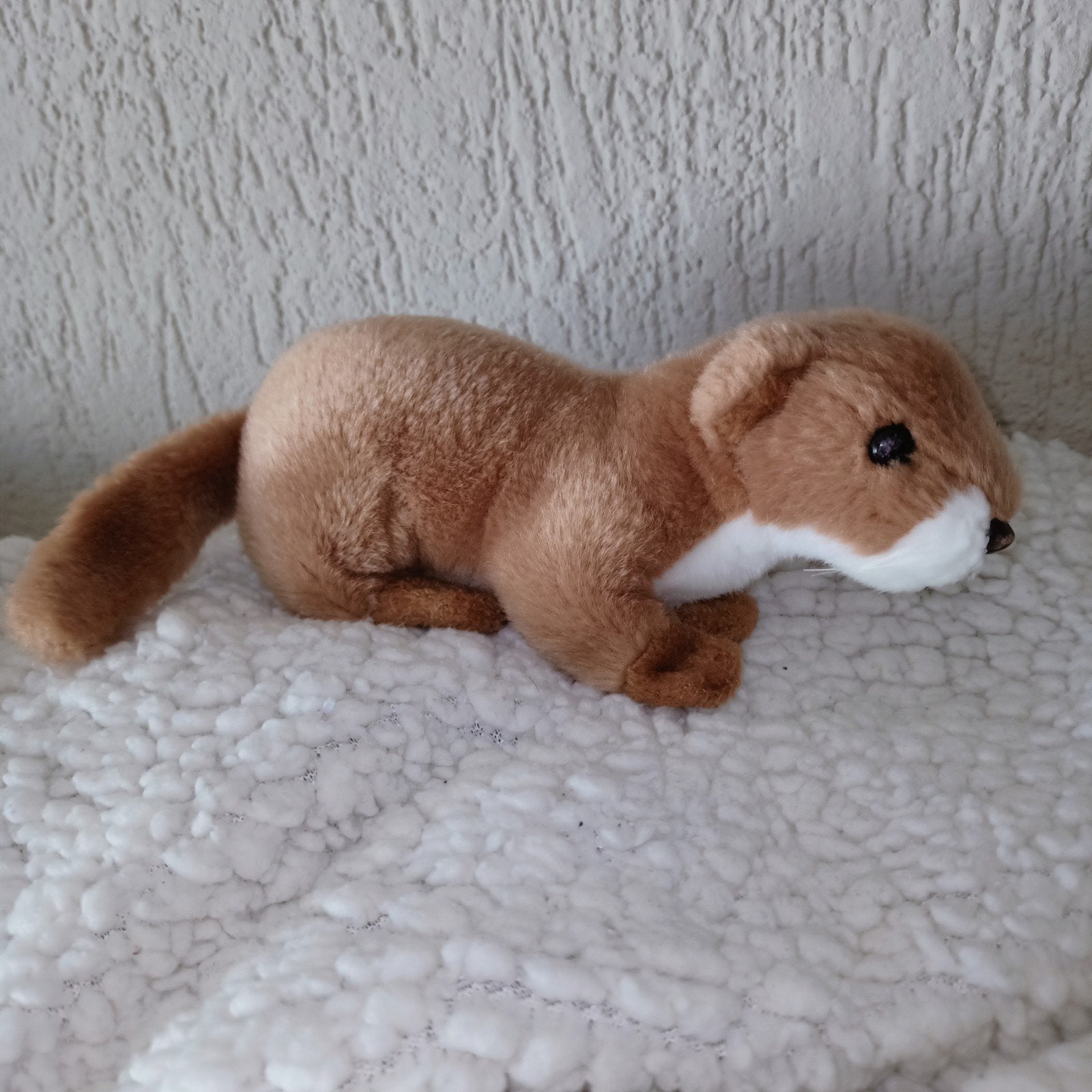 Vintage wezel / hermelijn, wwf, anna club plush. 1986, Gebruikt, Overige typen, Ophalen of Verzenden, Wasbaar
