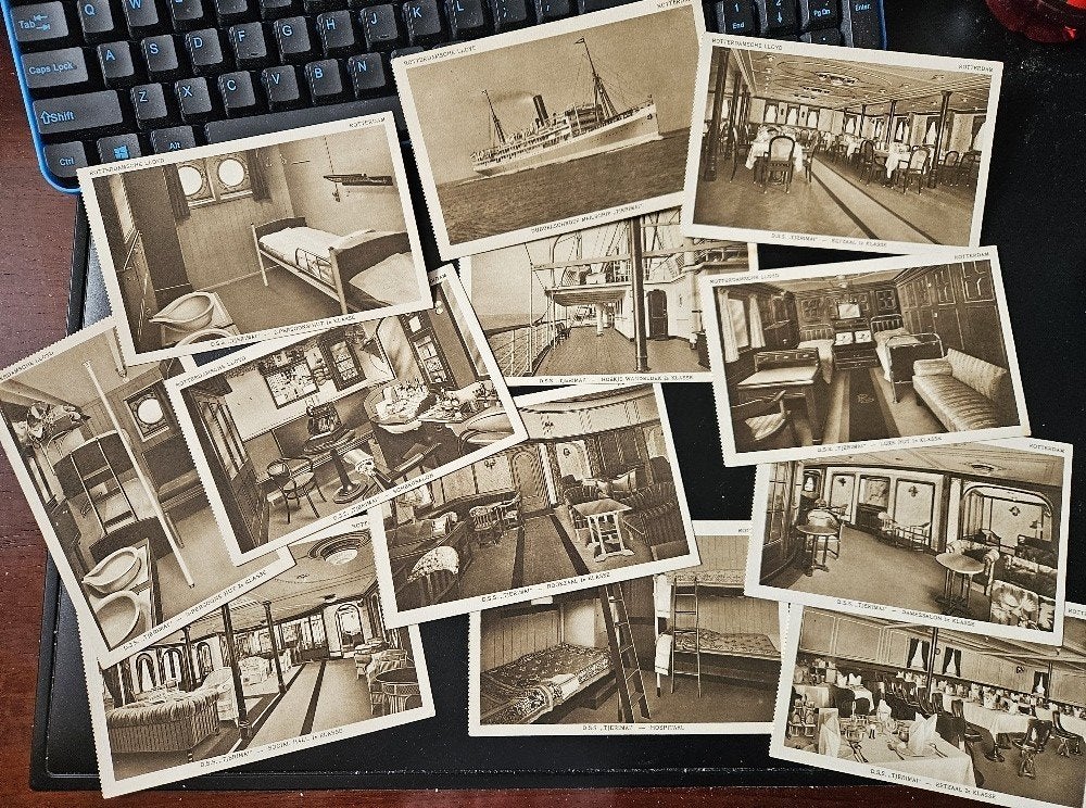 Aanzichtkaarten - Scheepsvaart, Verzamelen, Ansichtkaarten | Themakaarten, Verzenden, 1920 tot 1940, Overige thema's