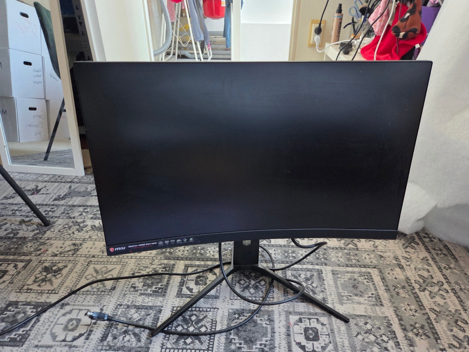 dikke game pc met games scherm, Computers en Software, Monitoren, Zo goed als nieuw, Curved, Ultra HD (4K), Ophalen