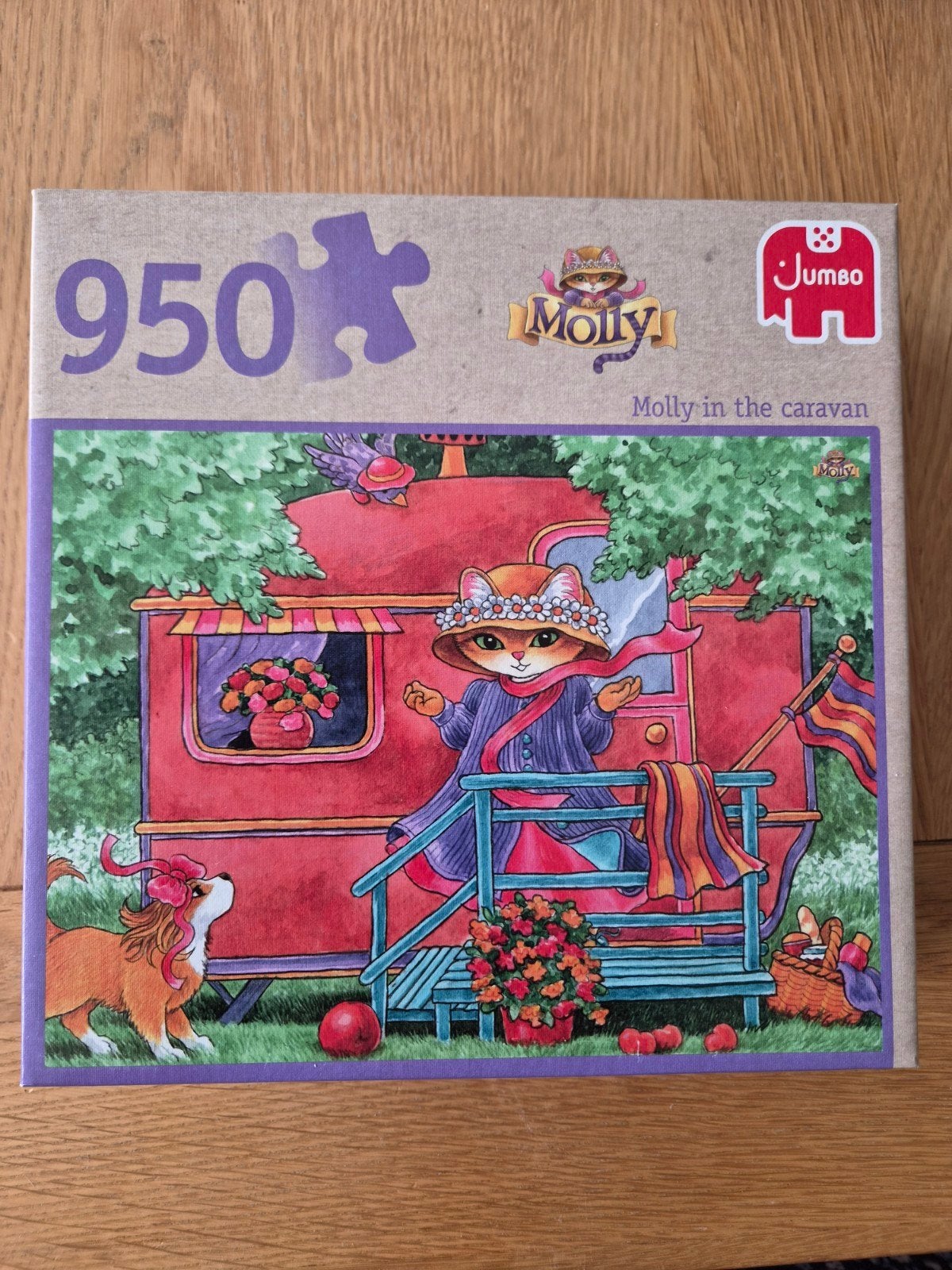 Jumbo: Molly in the Caravan Legpuzzel 950 stukjes, Ophalen of Verzenden, 500 t/m 1500 stukjes, Zo goed als nieuw, Legpuzzel