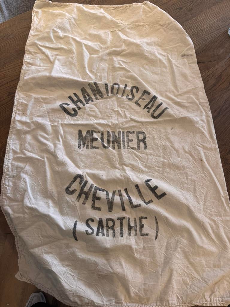 Oude franse katoenen zak, Antiek en Kunst, Curiosa en Brocante, Ophalen of Verzenden