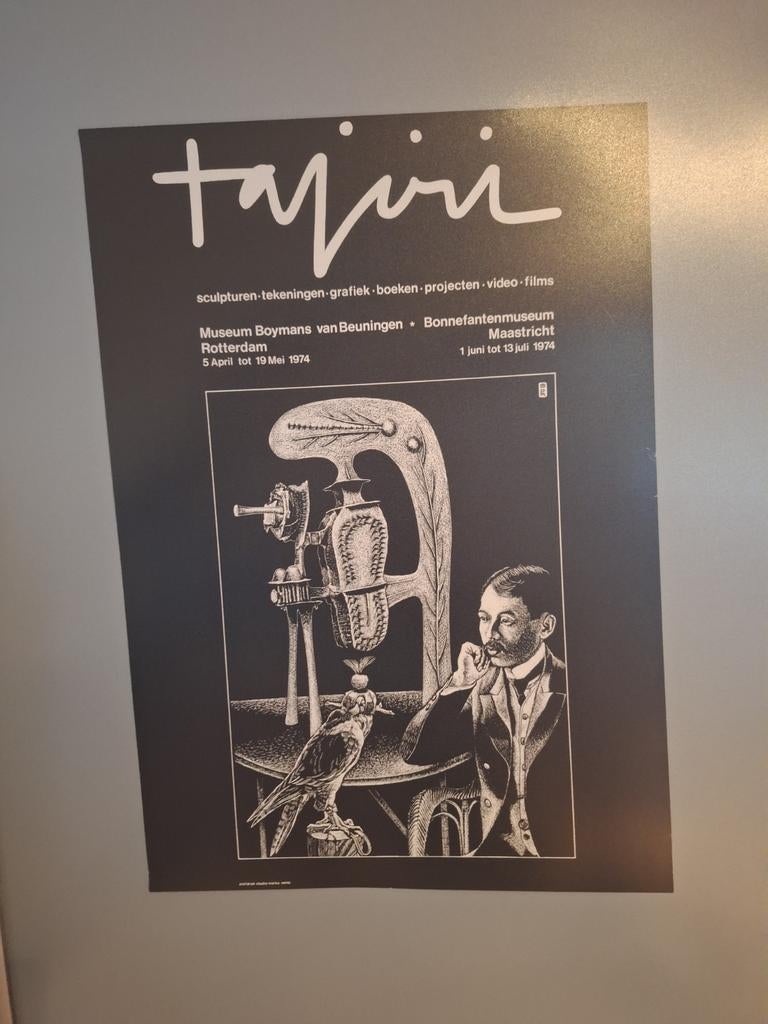 Affiche poster zeefdruk Shinkichi Tajiri 1974, Antiek en Kunst, Kunst | Litho's en Zeefdrukken, Ophalen of Verzenden