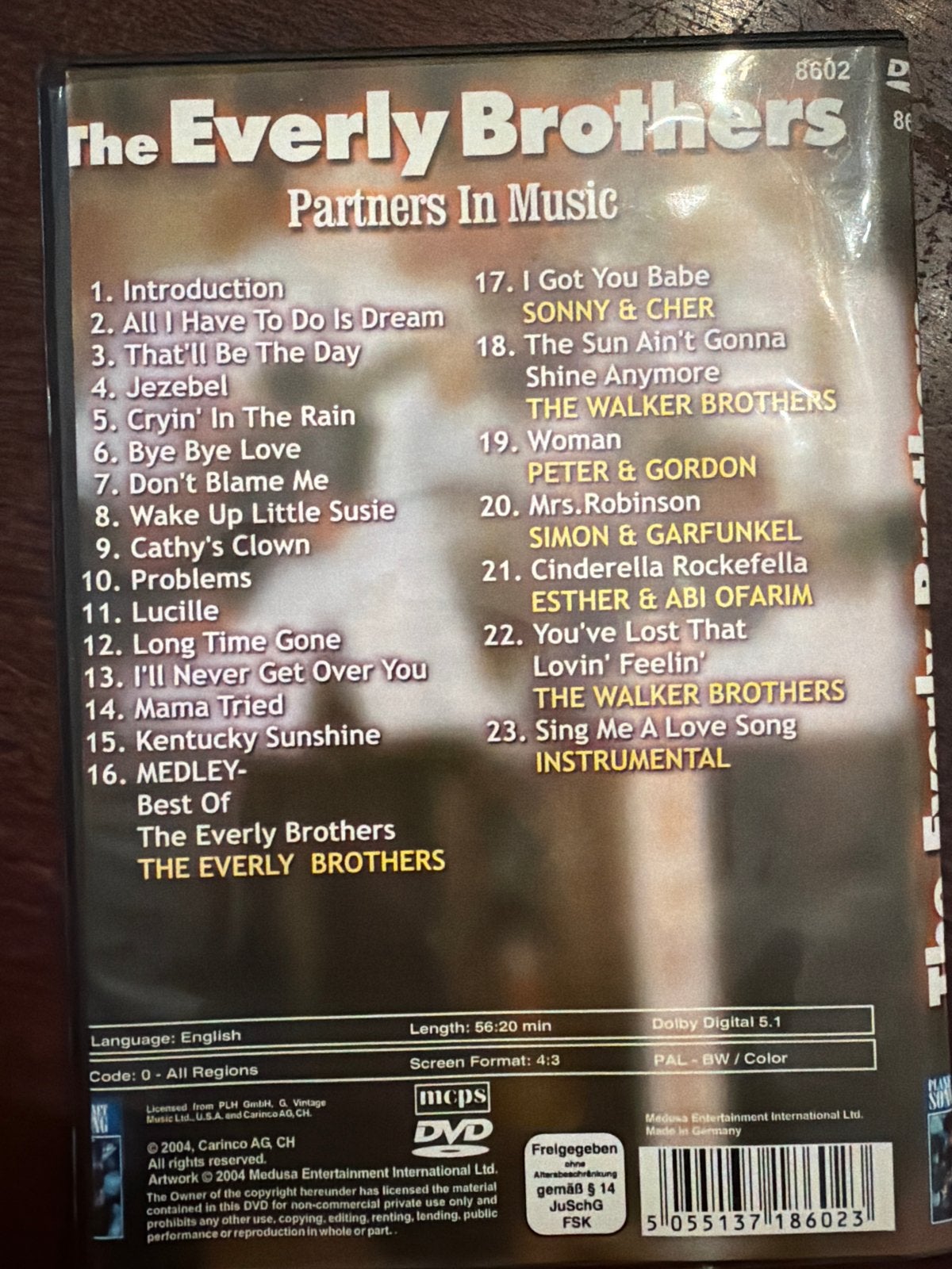 The Everly Brothers - Partners In Music DVD, Alle leeftijden, Ophalen of Verzenden, Muziekvideo's, Inclusief doosje