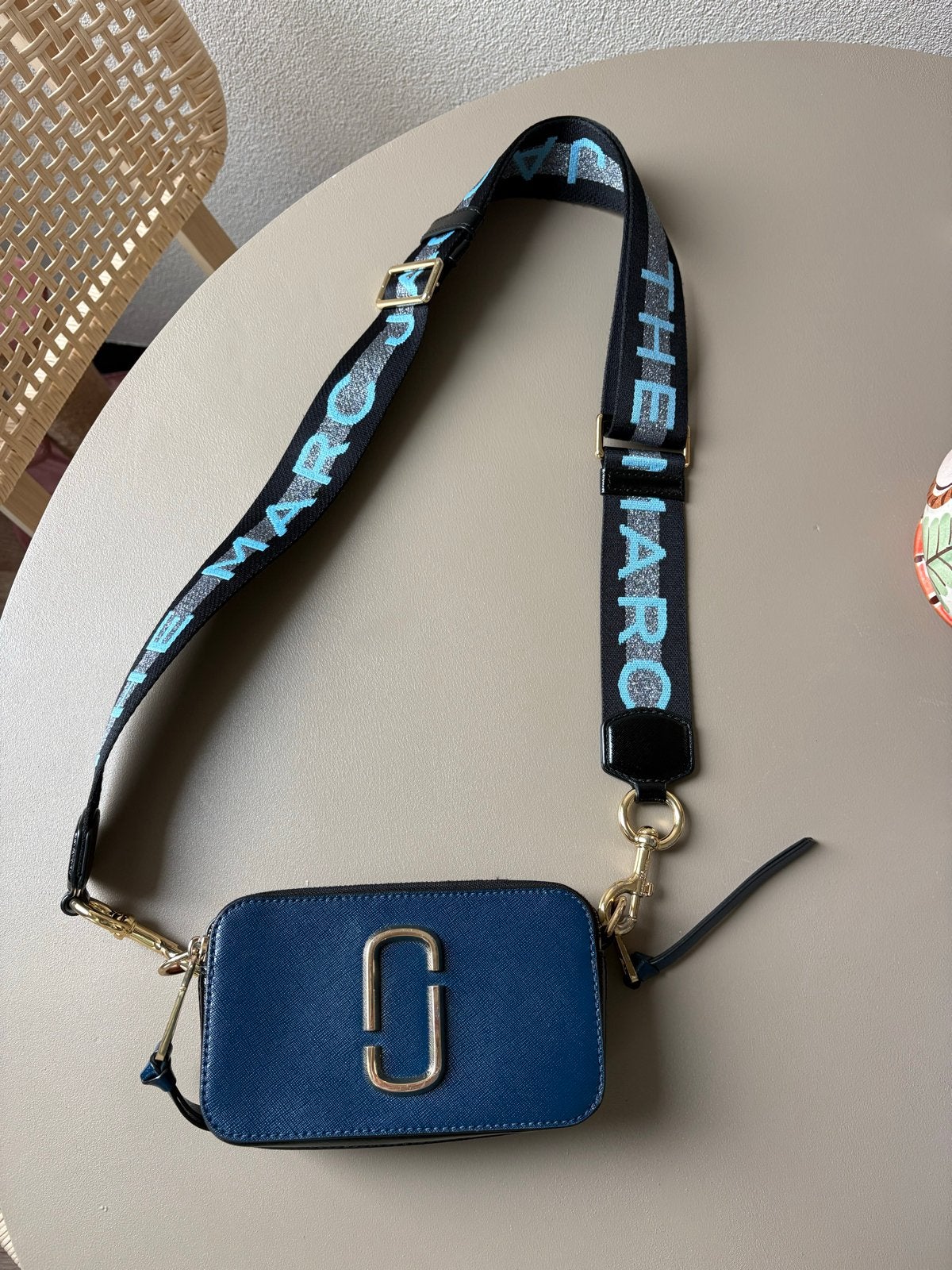 Marc Jacobs Snapshot tas - Goed onderhouden, Ophalen of Verzenden, Gebruikt, Blauw, Schoudertasje