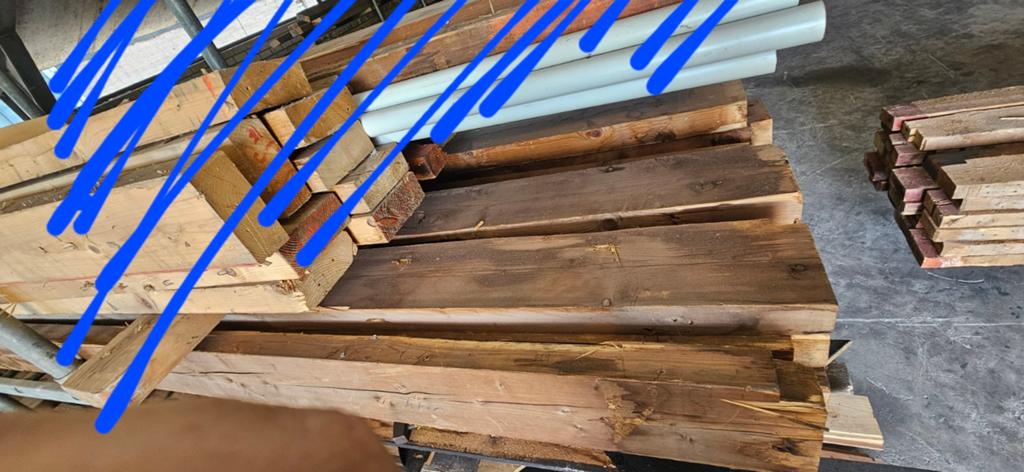 Gebruikte Houten balken 190x65x4800, Doe-het-zelf en Verbouw, Hout en Planken, Ophalen, Gebruikt, Balk, Vuren