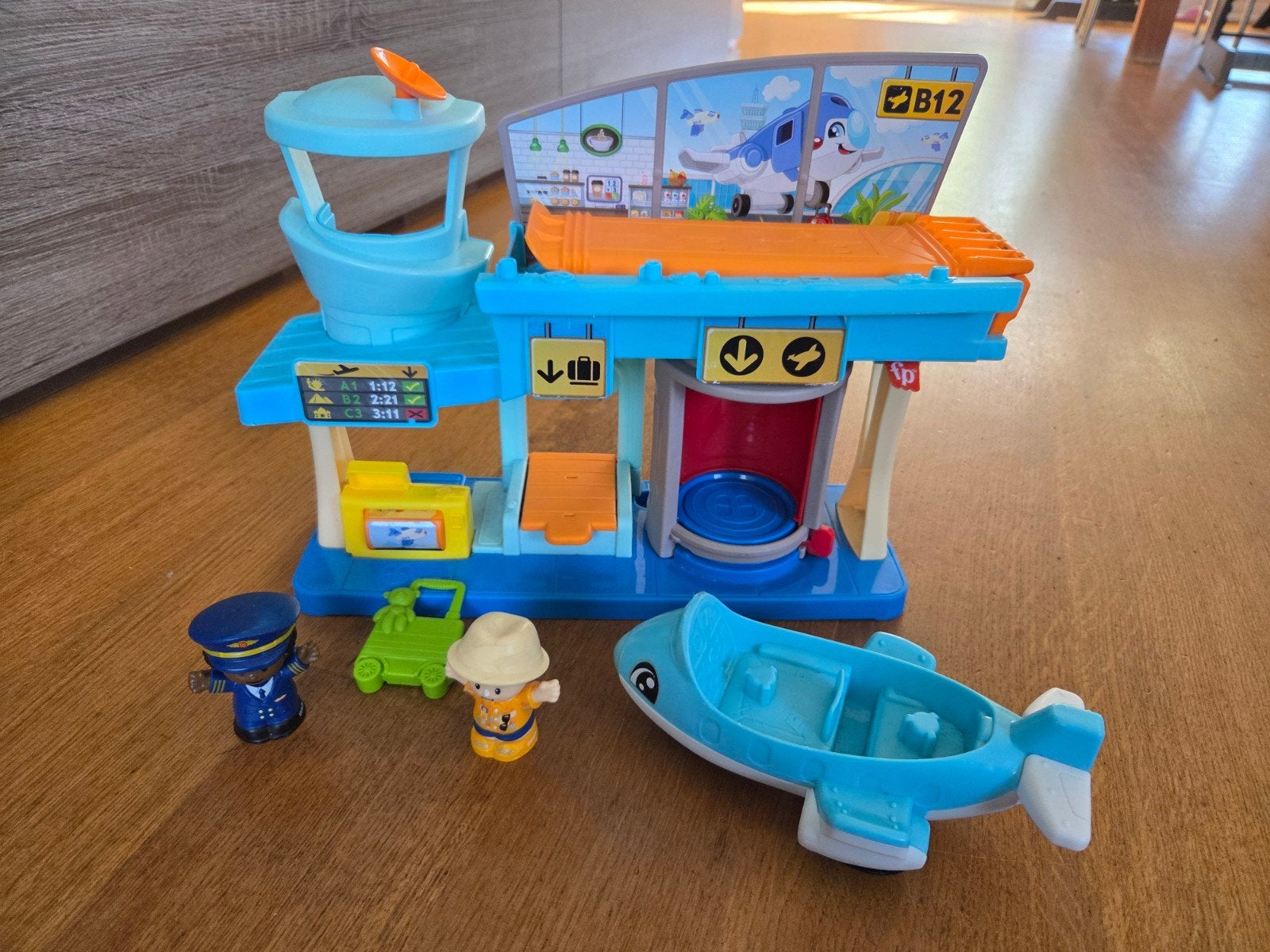 Fisher-Price Little People Vliegveld Speelset, Ophalen, Zo goed als nieuw