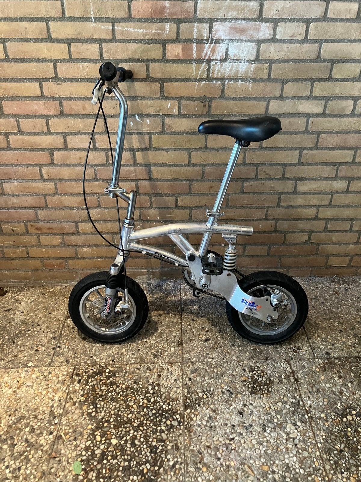 Unieke Mini Bike F-121 vouwfiets - Zeldzaam verzamelobject!, Gebruikt, Minder dan 14 inch, Totaal opvouwbaar, Schijfrem