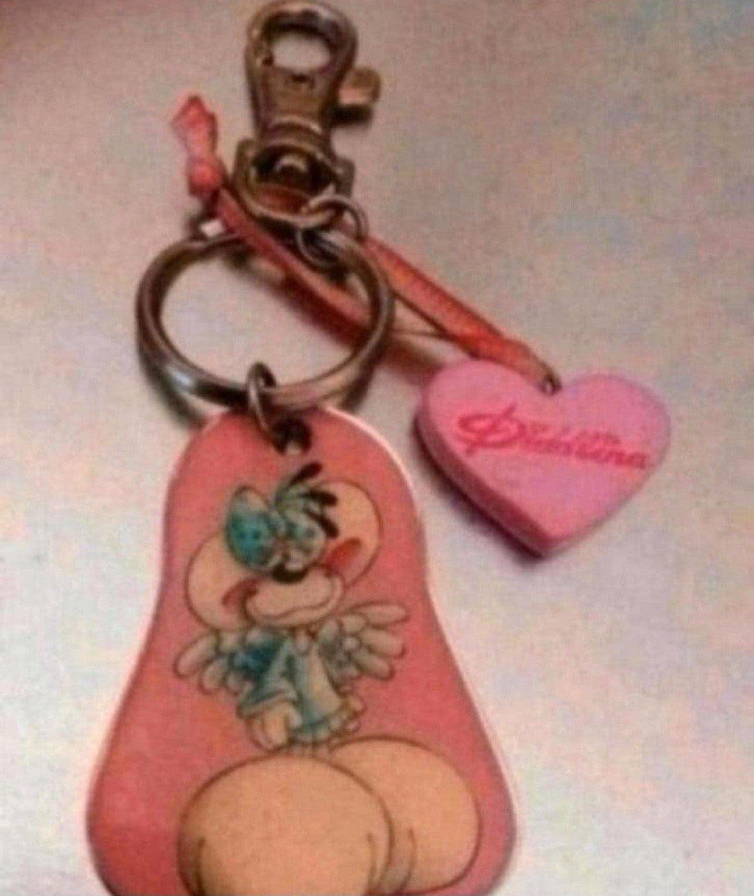Leuke sleutelhanger diddlina en hartje, Ophalen of Verzenden, Zo goed als nieuw