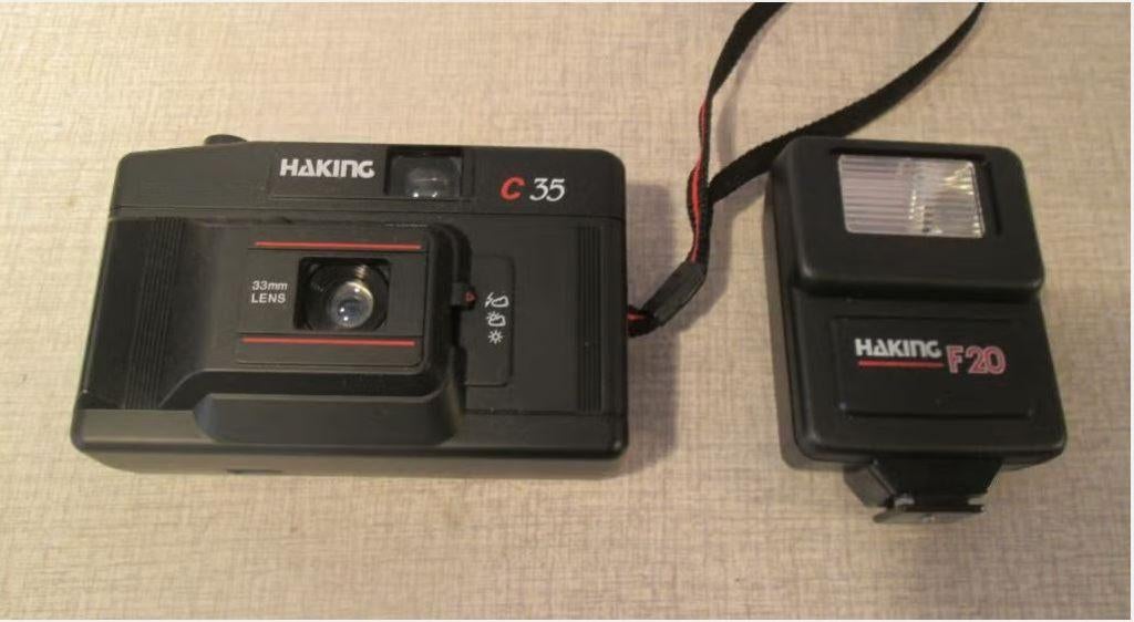 Prima Compact Fototoestel - Haking - met flitser, Audio, Tv en Foto, Fotocamera's Analoog, Ophalen of Verzenden, Zo goed als nieuw