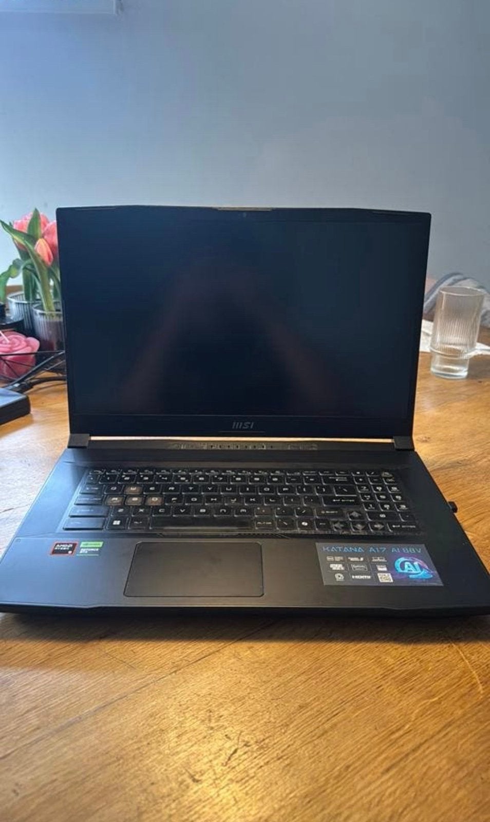 2024 MSI KATANA A17 AI B8VF-835NL RYZEN 9, 144HZ, RTX 4060, Computers en Software, Windows Laptops, Zo goed als nieuw, 17 inch of meer