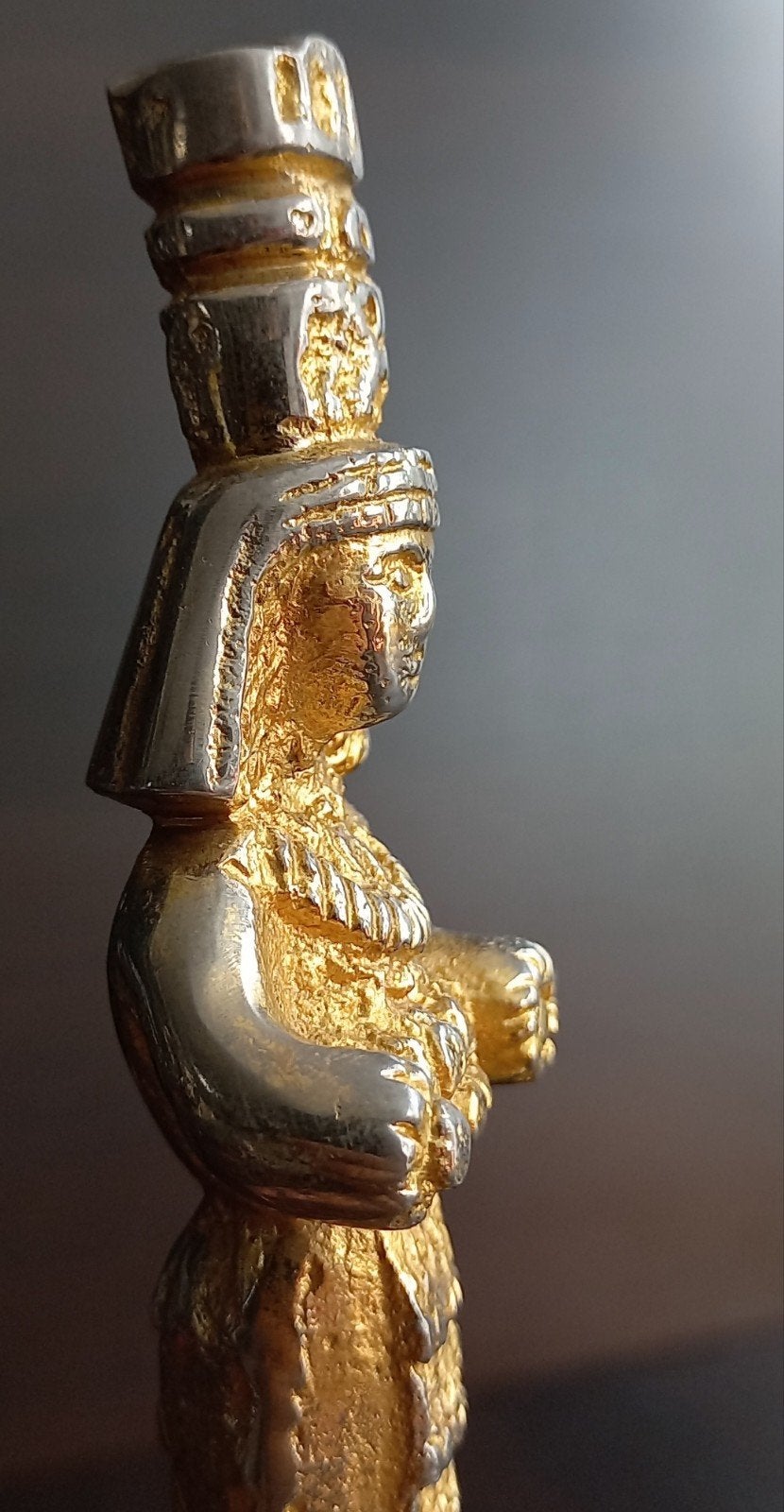 Zeer fraai antieke massief bronzen tafelbel – “Artemis”, Ophalen of Verzenden, Brons