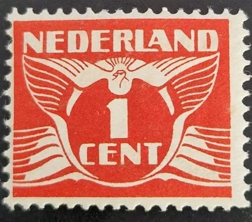 Nederland 1924 - nvph 144 - Vliegende Duif ( zwm), Ophalen of Verzenden, T/m 1940