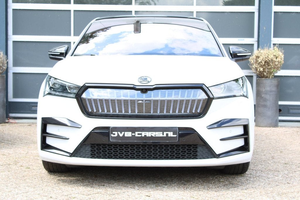 Skoda Enyaq Coupé iV 80 RS/300PK/Pano, Auto's, Skoda, Automaat, Gebruikt, Overige brandstoffen, Wit