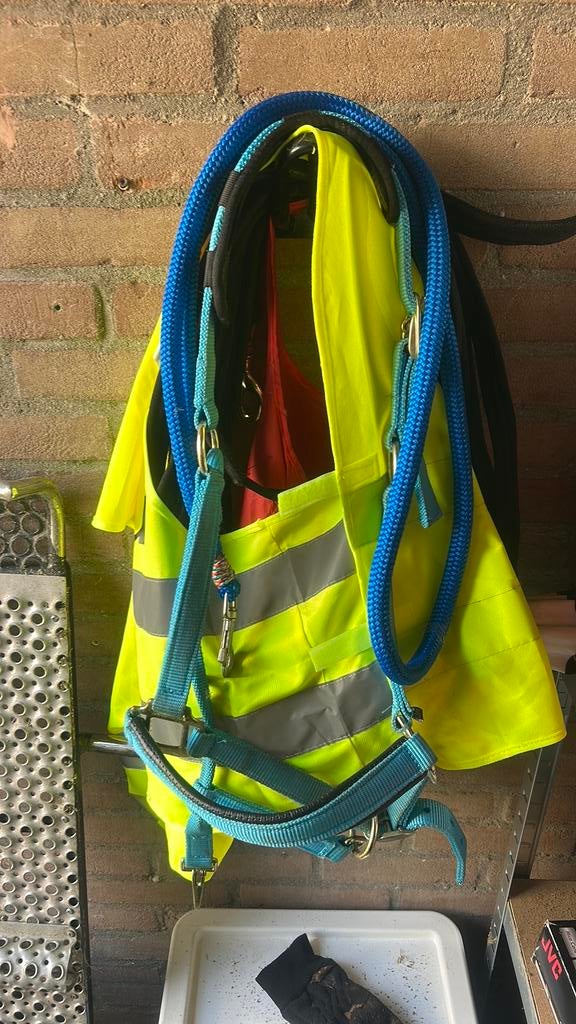 Blauw shires halster maat Full incl touw, Ophalen of Verzenden, Zo goed als nieuw, Overige soorten