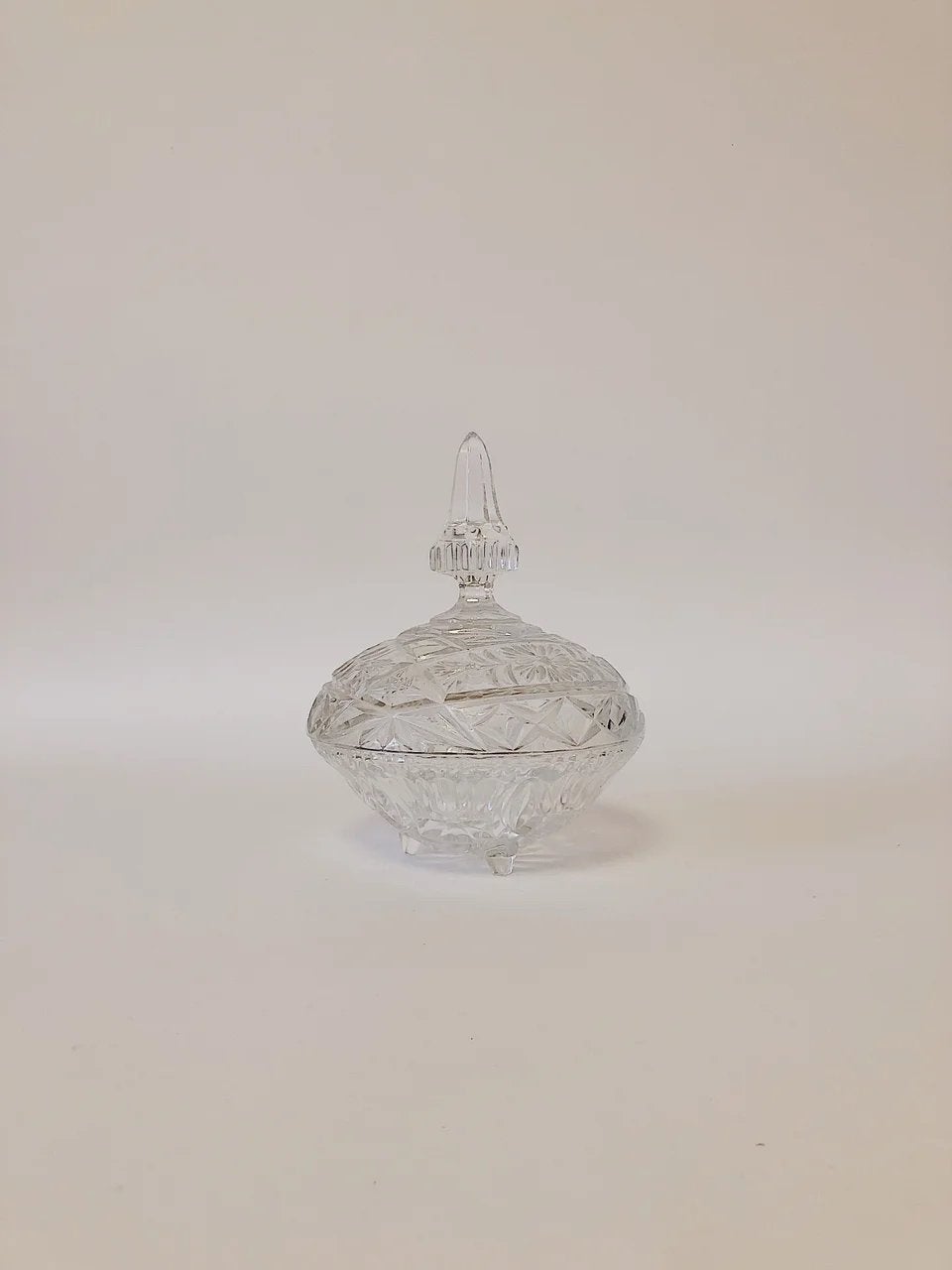 ANTIEKE GLAZEN BONBONNIÈRE, Ophalen of Verzenden