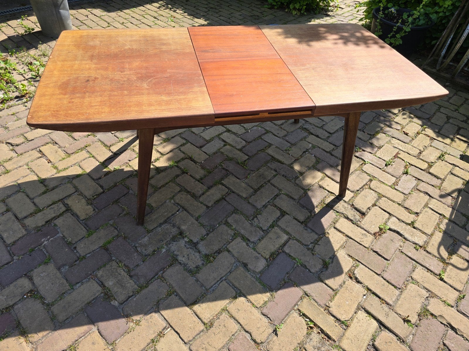 Vintage retro uitschuifbare tafel Design Louis van Teeffelen, Ophalen of Verzenden