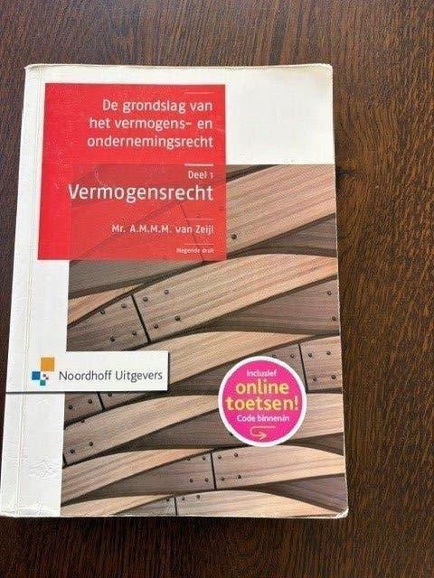 Vermogensrecht Deel 1, Boeken, Gelezen, Noordhoff Uitgevers, Alpha, HBO