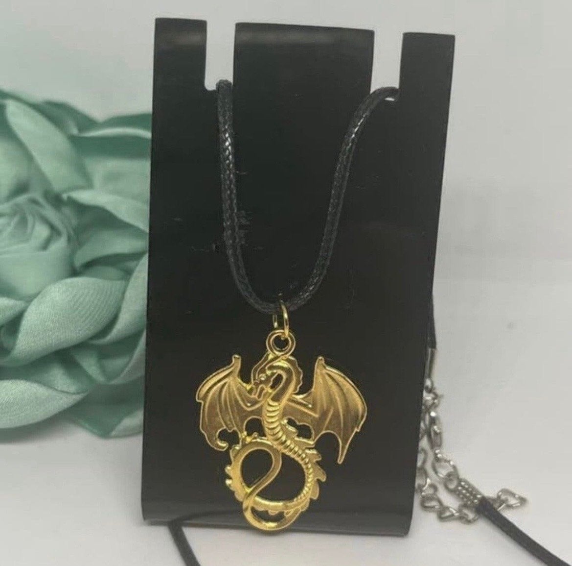 Nieuwe Goudkleurige Draak ketting, Overige materialen, Verzenden, Nieuw, Goud