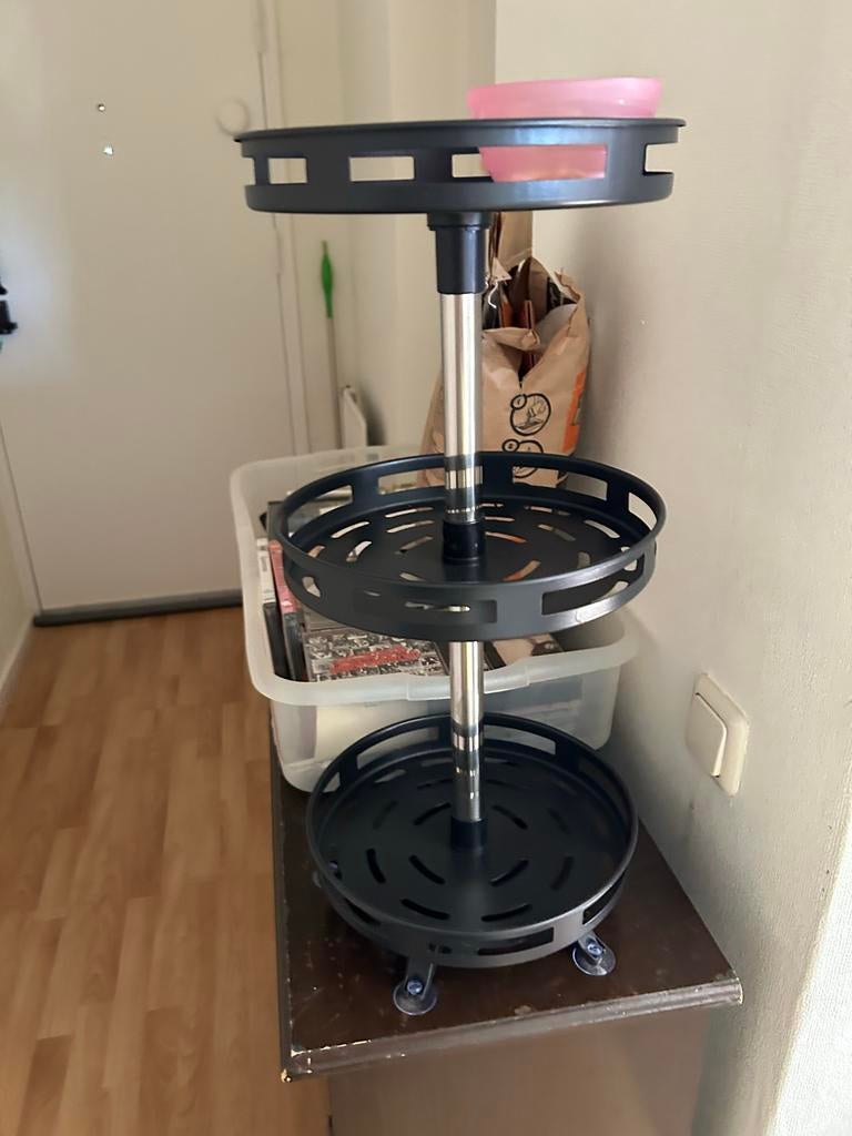 Nieuw kruidenrek - 3 etages, 55,5 cm hoog, Ophalen, Overige typen, Nieuw, Zwart