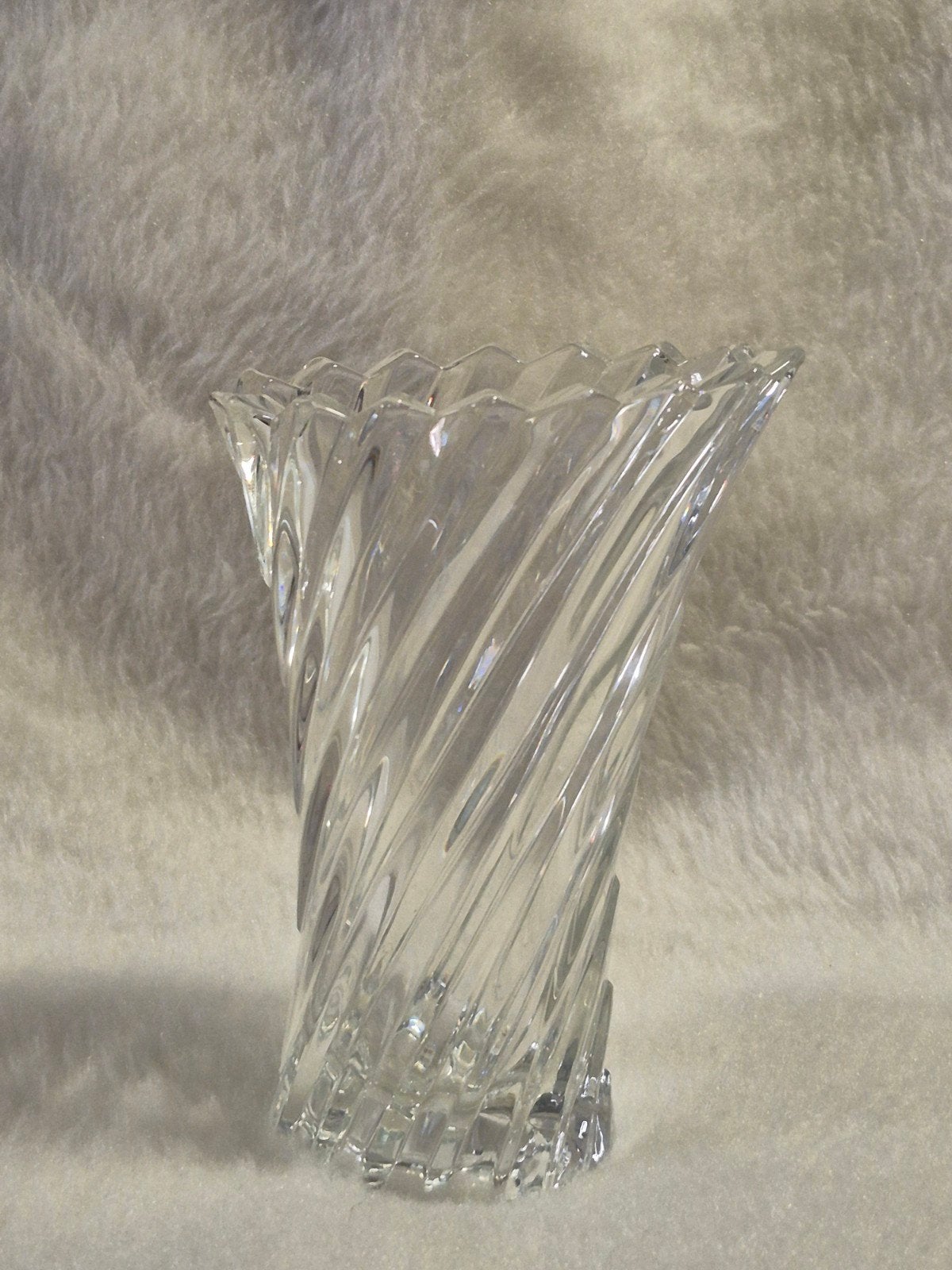 Mikasa kristallen bud vaasje waaiervorm 9 x 13 cm, Ophalen of Verzenden