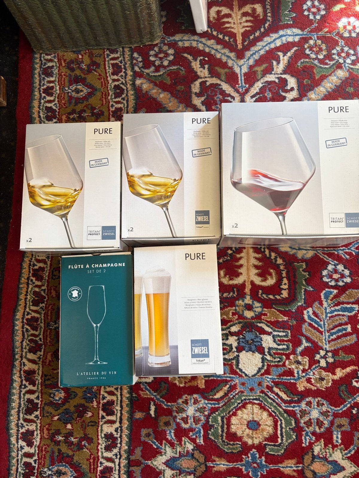 Diverse glazen sets: Wijn, Champagne, Bier - Nieuw!, Ophalen, Nieuw, Glas, Glas of Glazen