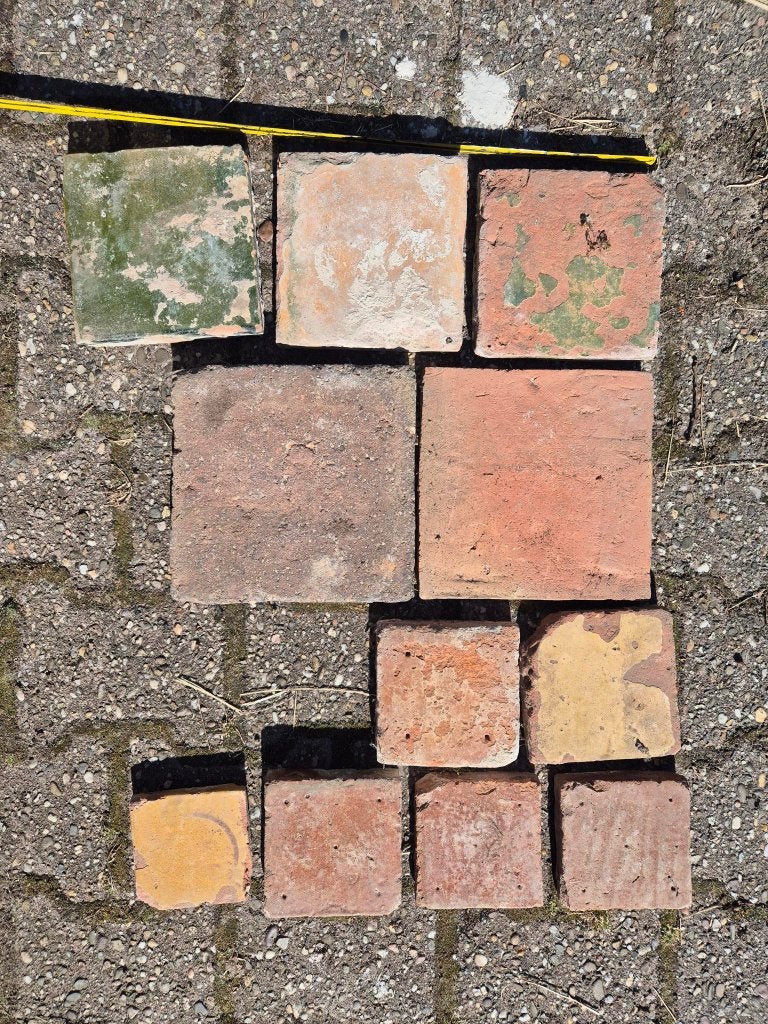 Geglazuurde oude estrikken, Ophalen, Gebruikt, Keramiek, Minder dan 20 cm