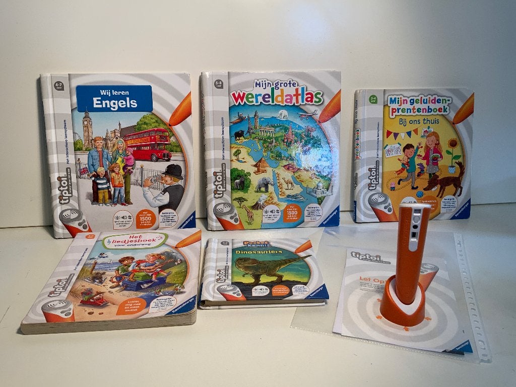 Tiptoi startersset met pen en 5 boeken, Ophalen of Verzenden, Gebruikt, Taal en Lezen