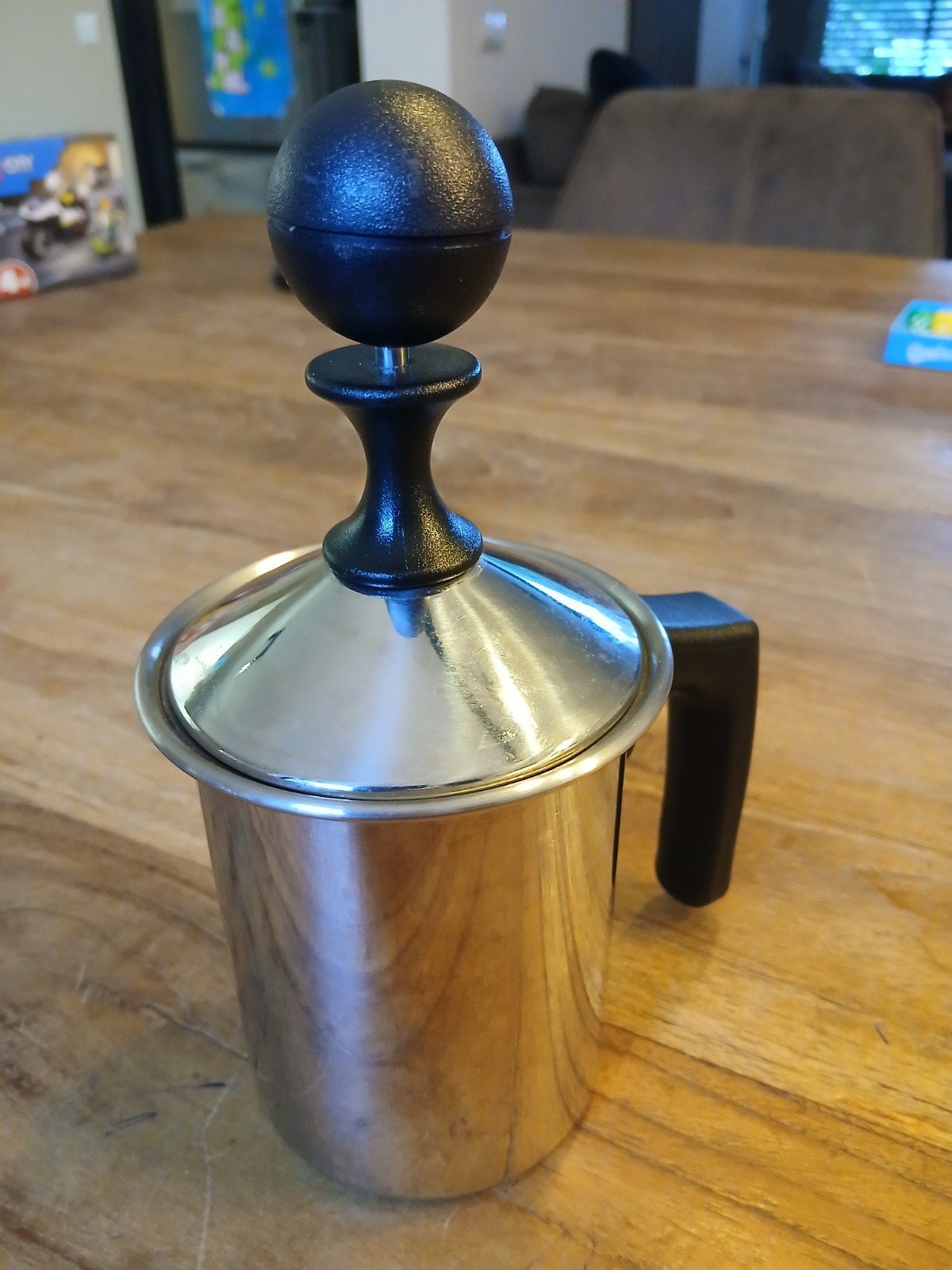 Frabosk cappuccino creamer melkopschuimer rvs, Witgoed en Apparatuur, Ophalen of Verzenden, Gebruikt, Handmatige melkopschuimer