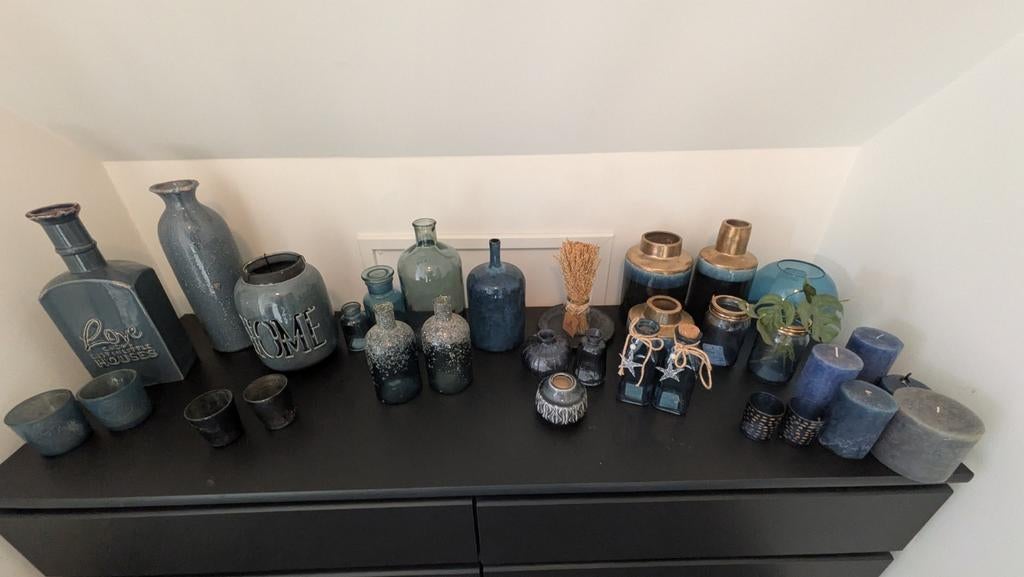 Diverse blauwe woonaccessoires, Ophalen, Zo goed als nieuw