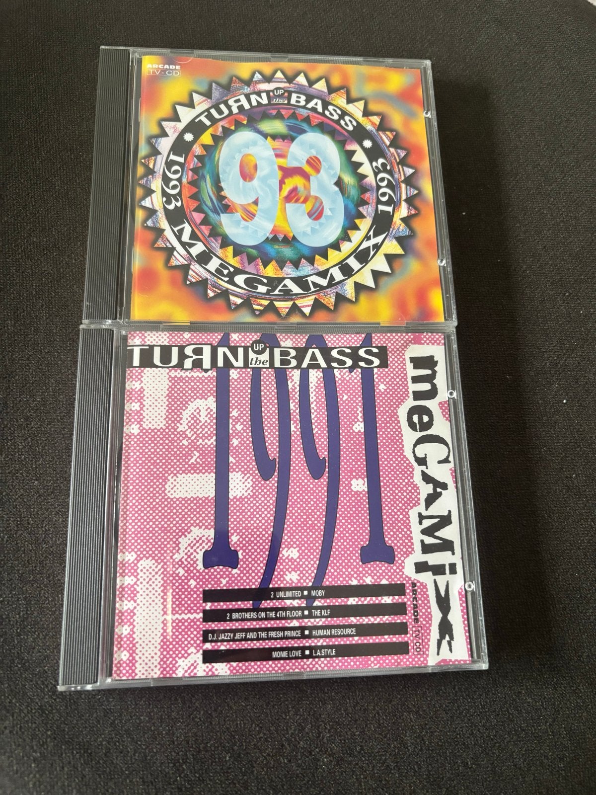 Turn Up The Bass Megamix 1991 & 1993 CD's, Gebruikt, Dance, Ophalen of Verzenden, Verzamelalbum