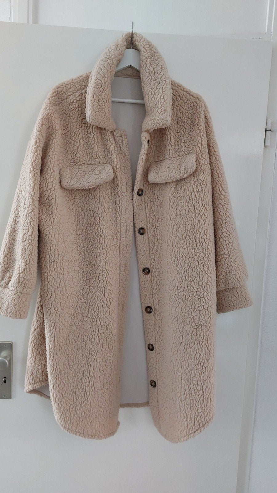 Mooie dames teddy jas, Ophalen, Gedragen, Maat 46/48 (XL) of groter, Beige