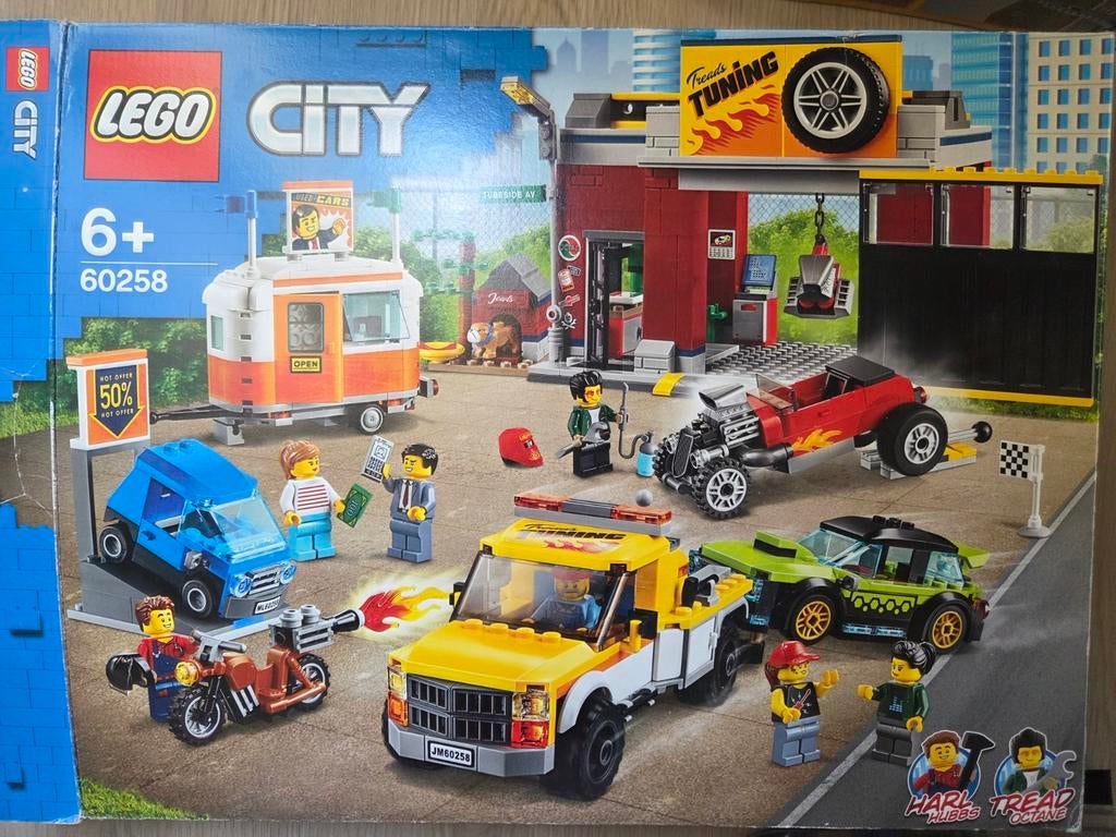 LEGO City 60258 Tuning Werkplaats met instructie en doos, Lego, Ophalen of Verzenden, Compleet, Complete set