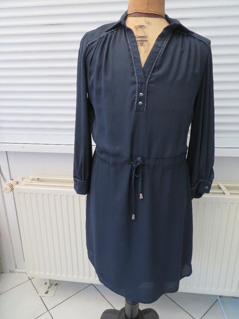 Dames jurk maat L Amelie & Amelie blauw, Blauw, Maat 42/44 (L), Ophalen of Verzenden, Zo goed als nieuw
