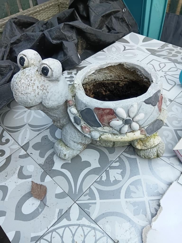 Leuke Schildpad Bloempot - Tuin of Balkon Decoratie, Ophalen, Gebruikt, Minder dan 30 cm, Minder dan 60 cm