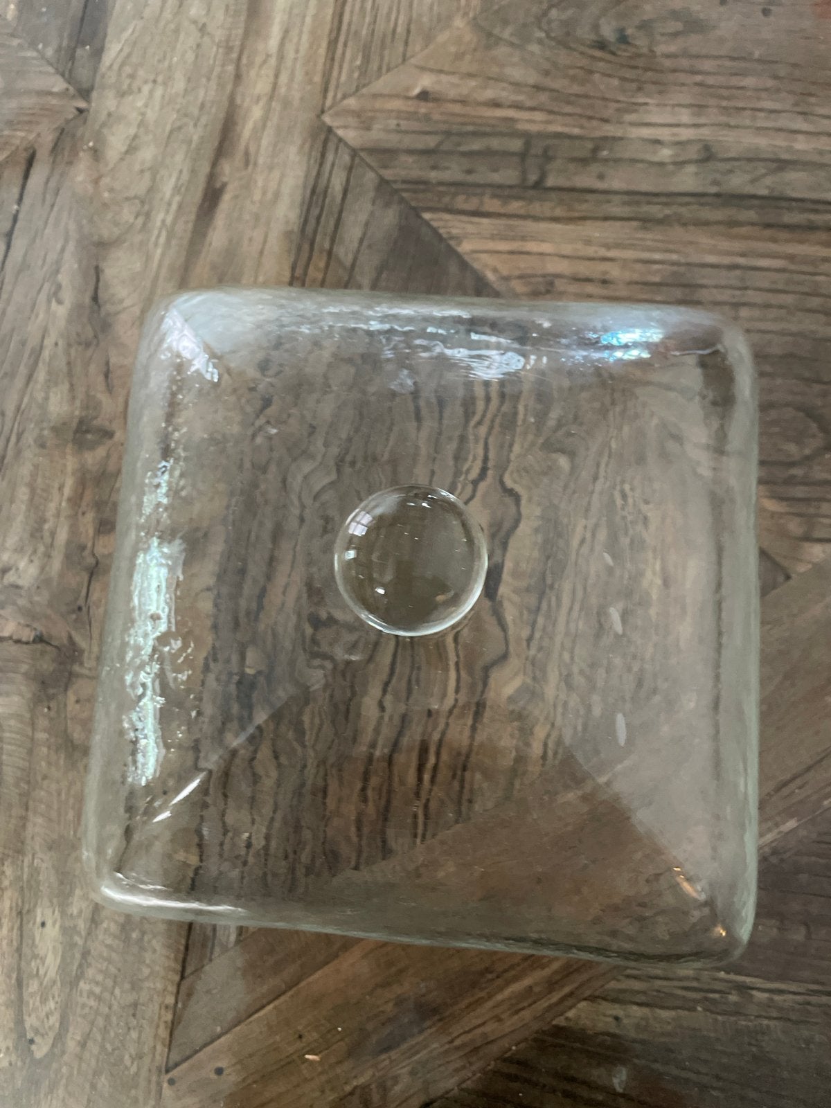 Glazen stolp vintage 22,5x22,5x16,5 cm - Intact glas, Ophalen of Verzenden