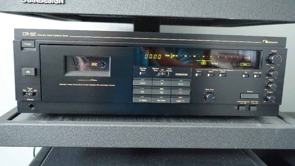 Nakamichi CR-5E cassettedeck, Audio, Tv en Foto, Cassettedecks, Ophalen of Verzenden, Enkel, Overige merken, Tiptoetsen