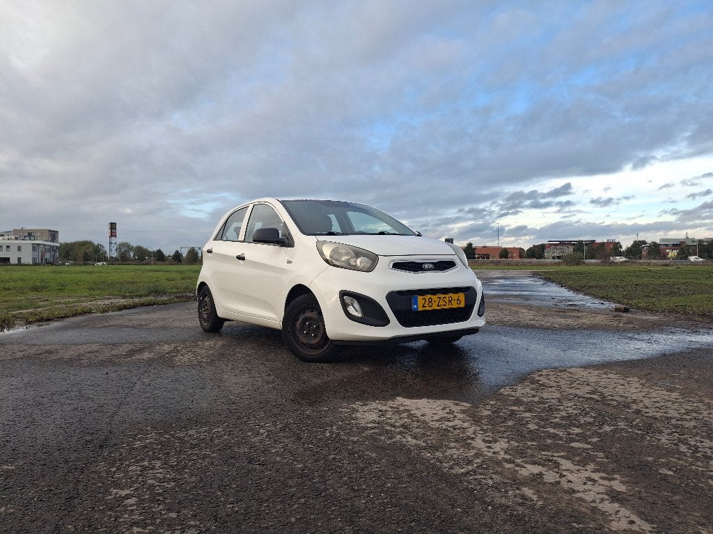 Kia Picanto 1.0 Cvvt 5-DRS 2013 Wit, Voorwielaandrijving, Stof, Zwart, 400 kg