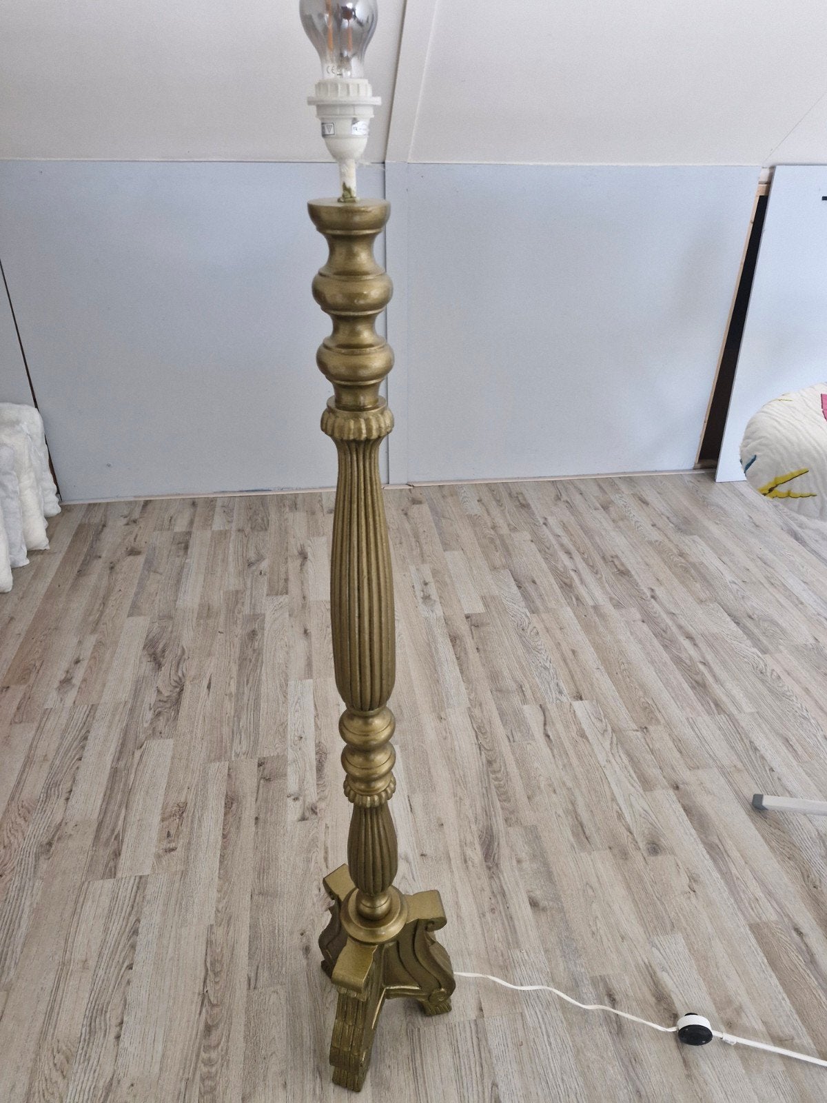 Mooie bronzen/gouden lampenvoet, 120 cm hoog, Ophalen