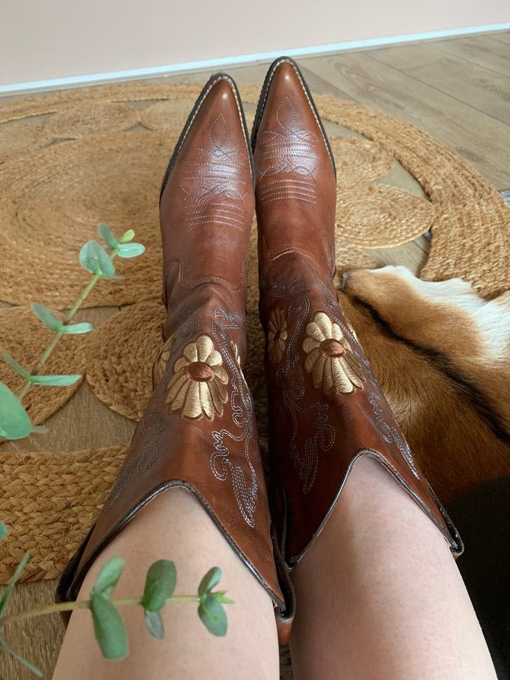 Dockers flowerboots 38 western boots bohemian laarzen, Hoge laarzen, -, Ophalen of Verzenden, Zo goed als nieuw
