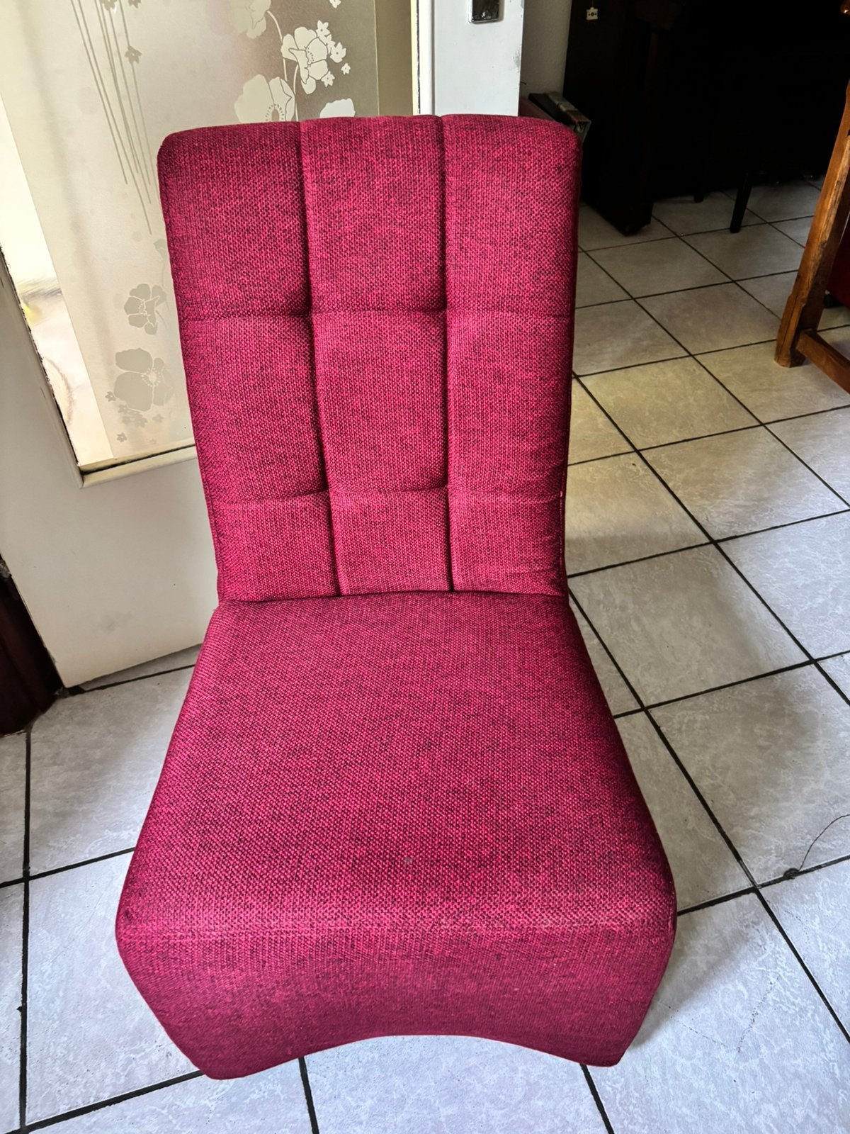 Prachtige bordeaux rode eetkamer stoelen, Huis en Inrichting, Ophalen, Gebruikt, Vier, Stof