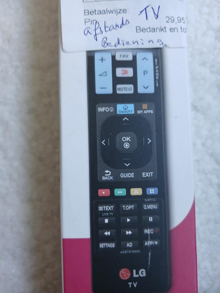 afstandsbediening voor TV, Ophalen of Verzenden, Nieuw, Tv