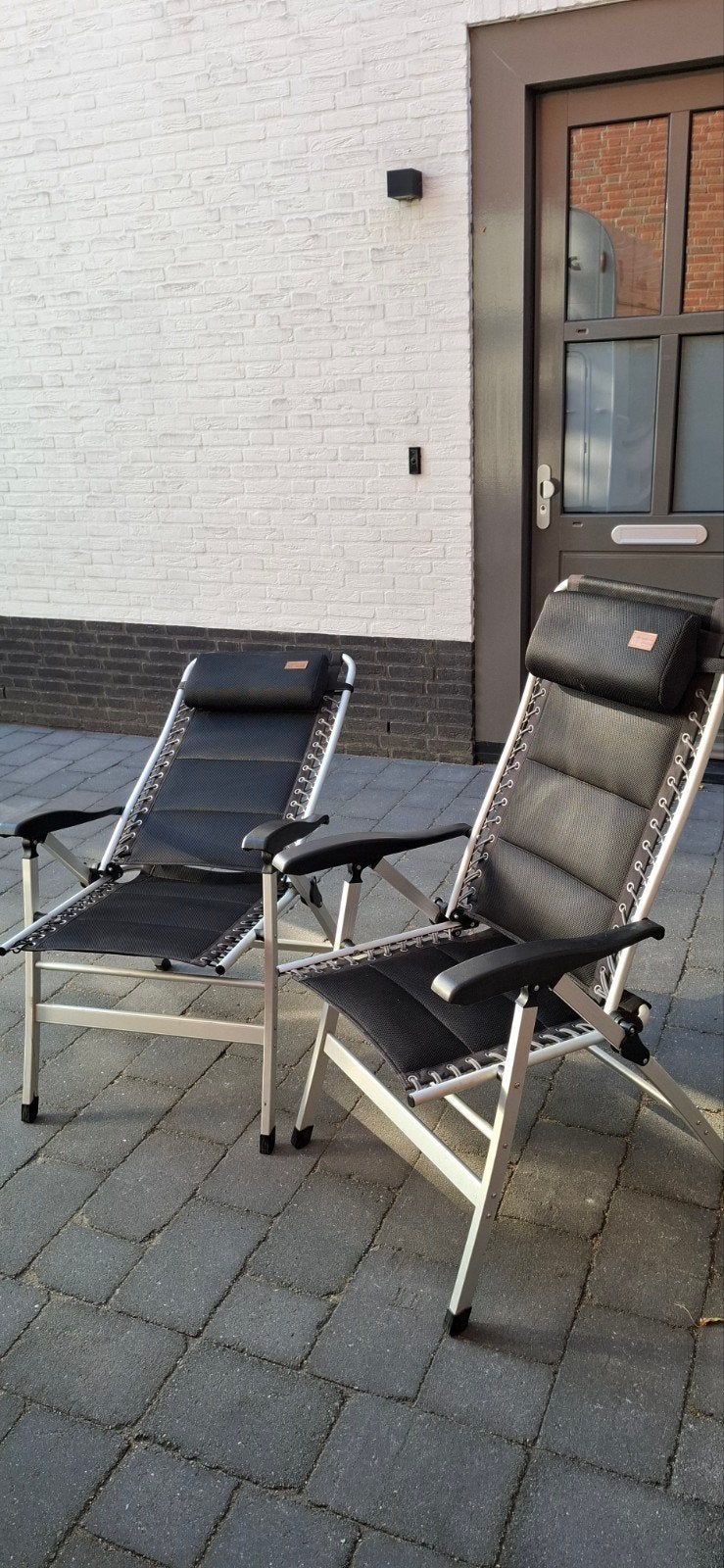 2x verstelbare Obelink campingstoel, Ophalen, Gebruikt, Campingstoel