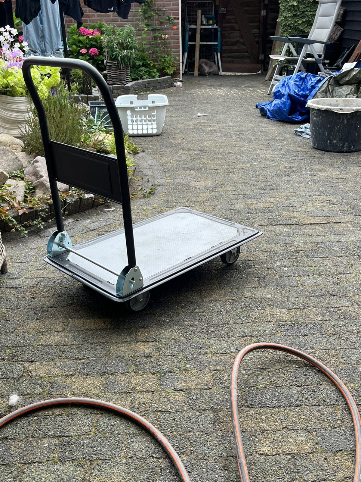 Steekwagen, Doe-het-zelf en Verbouw, Transportwagens, 60 tot 80 liter, Ophalen, Gebruikt, Steekwagen