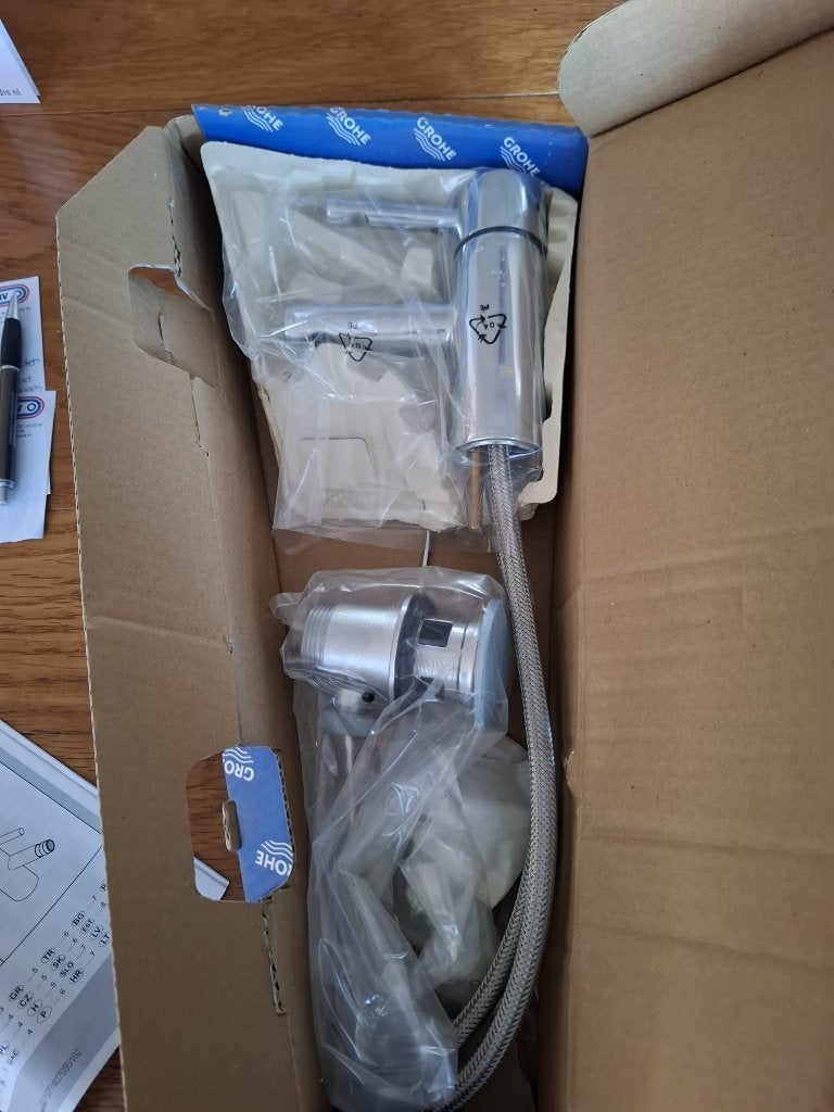 Grohe wastafelkraan essence chroom, Ophalen, Nieuw, Chroom, Kraan