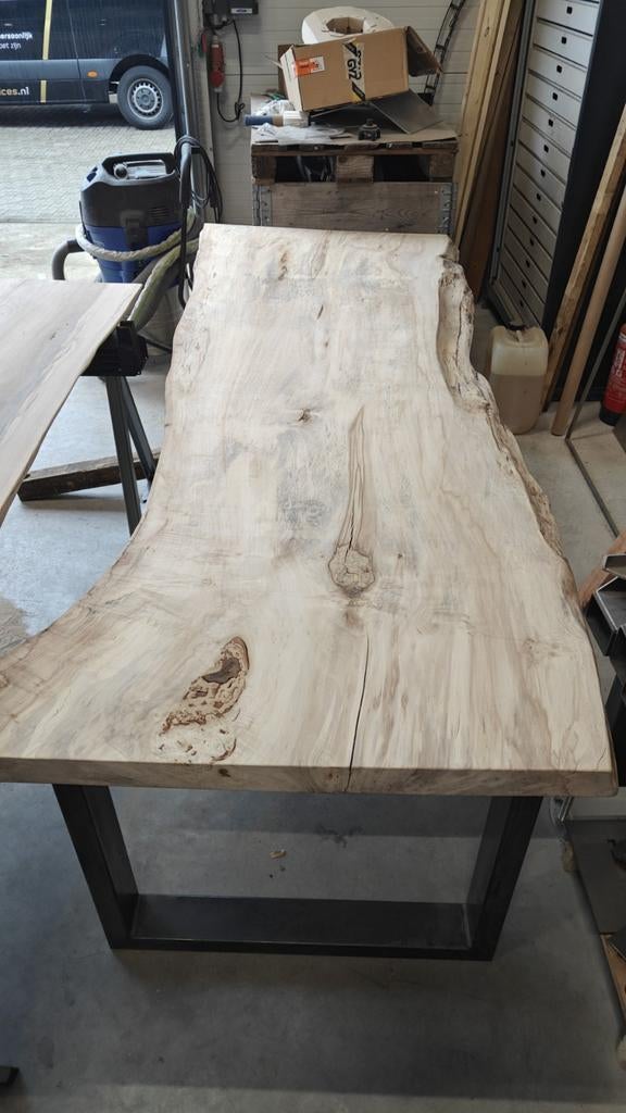 Gedroogde Kastanje boomstam tafel bladen. Schaaldelen., Doe-het-zelf en Verbouw, Hout en Planken, Plank, Overige houtsoorten, Minder dan 200 cm