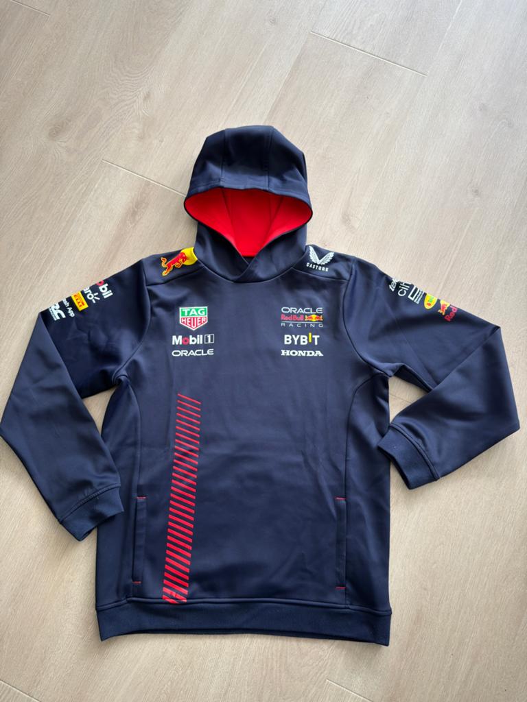 Max Verstappen team Red Bull Racing trui met capuchon (zgan), Ophalen, Zo goed als nieuw, Jongen, Trui of Vest