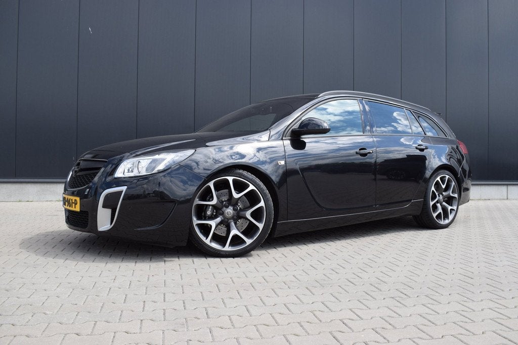 Opel Insignia Sports Tourer 2.8 T OPC (Recaro Bomvol, 19"..., Euro 5, Gebruikt, Zwart, Leder en Stof
